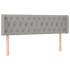 Cabecero de tela gris claro 163x16x78/88