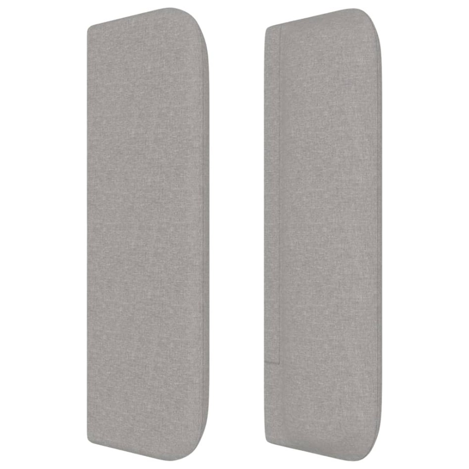 Cabecero de tela gris claro 163x16x78/88