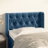 Cabecero de terciopelo azul oscuro 83x16x78/88