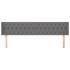 Cabecero de tela gris oscuro 203x16x78/88