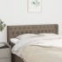 Cabecero de tela gris taupe 147x16x78/88