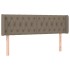 Cabecero de tela gris taupe 147x16x78/88