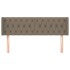 Cabecero de tela gris taupe 147x16x78/88