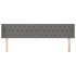 Cabecero de tela gris oscuro 183x16x78/88