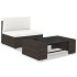 Juego de muebles de jardín 2 piezas ratán sintético