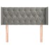 Cabecero de terciopelo gris claro 103x16x78/88
