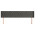 Cabecero de terciopelo gris oscuro 203x16x78/88