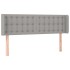 Cabecero de tela gris claro 147x16x78/88