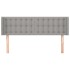 Cabecero de tela gris claro 147x16x78/88