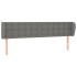 Cabecero de tela gris oscuro 163x16x78/88