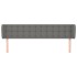 Cabecero de tela gris oscuro 163x16x78/88