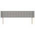 Cabecero de tela gris claro 183x16x78/88
