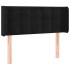 Cabecero de terciopelo negro 93x16x78/88