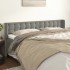 Cabecero de terciopelo gris claro 203x16x78/88