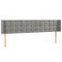 Cabecero de terciopelo gris claro 203x16x78/88