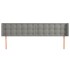 Cabecero de terciopelo gris claro 203x16x78/88