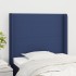 Cabecero con orejas de tela azul 83x16x118/128