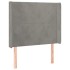 Cabecero con orejas de terciopelo gris claro 83x16x118/128