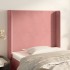 Cabecero con orejas de terciopelo rosa 103x16x118/128