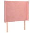 Cabecero con orejas de terciopelo rosa 103x16x118/128