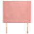 Cabecero con orejas de terciopelo rosa 103x16x118/128