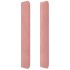 Cabecero con orejas de terciopelo rosa 103x16x118/128
