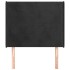 Cabecero con orejas de terciopelo negro 83x16x118/128