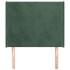 Cabecero con orejas de terciopelo verde oscuro 93x16x118/128