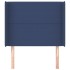 Cabecero con orejas de tela azul 83x16x118/128
