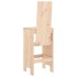 Taburetes altos de cocina 2 uds madera maciza pino 40x42x120