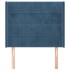 Cabecero con orejas de terciopelo azul oscuro 83x16x118/128
