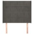 Cabecero con orejas de terciopelo gris oscuro 103x16x118/128