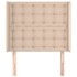 Cabecero con orejas cuero sintético capuchino 93x16x118/128