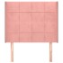 Cabecero con orejas de terciopelo rosa 93x16x118/128