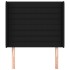 Cabecero con orejas de tela negro 83x16x118/128