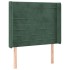 Cabecero con orejas de terciopelo verde oscuro 83x16x118/128