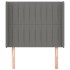 Cabecero con orejas de tela gris oscuro 93x16x118/128