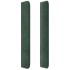 Cabecero con orejas de terciopelo verde oscuro 93x16x118/128