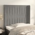 Cabecero con orejas de terciopelo gris claro 103x16x118/128