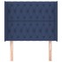 Cabecero con orejas de tela azul 93x16x118/128