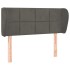 Cabecero de terciopelo gris oscuro 93x23x78/88