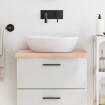 Encimera de baño madera maciza sin tratar 60x40x(2-4) cm