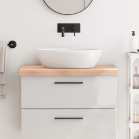 Encimera de baño madera maciza sin tratar 80x60x(2-6)