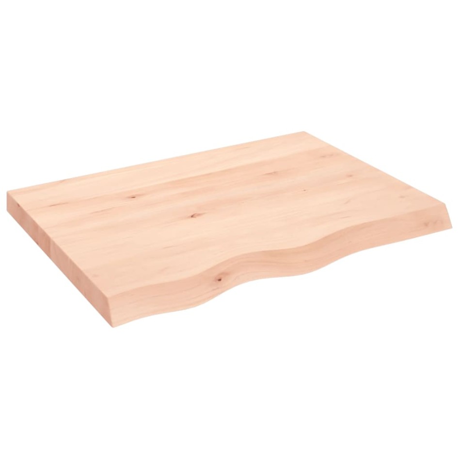 Encimera de baño madera maciza sin tratar 80x60x(2-6)