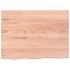Encimera baño madera maciza tratada marrón claro 80x60x(2-6)