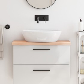 Encimera de baño madera maciza sin tratar 80x40x(2-4)
