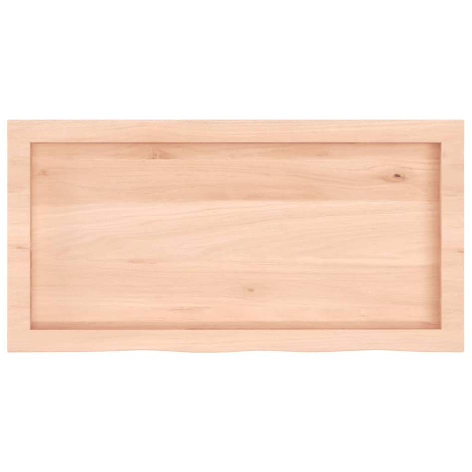 Encimera de baño madera maciza sin tratar 80x40x(2-4)