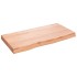 Encimera baño madera maciza tratada marrón claro 80x40x(2-6)