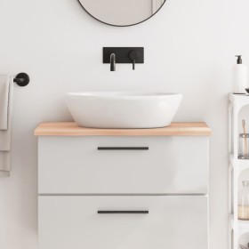 Encimera de baño madera maciza sin tratar 80x50x2