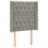 Cabecero con orejas de terciopelo gris claro 83x16x118/128
